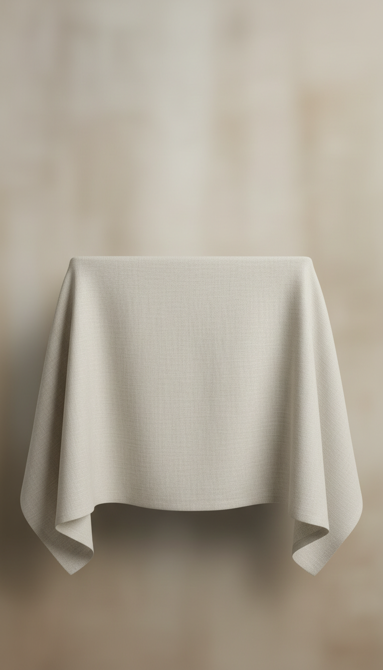 Fine Linen Tablecloth in Porcelain Cream