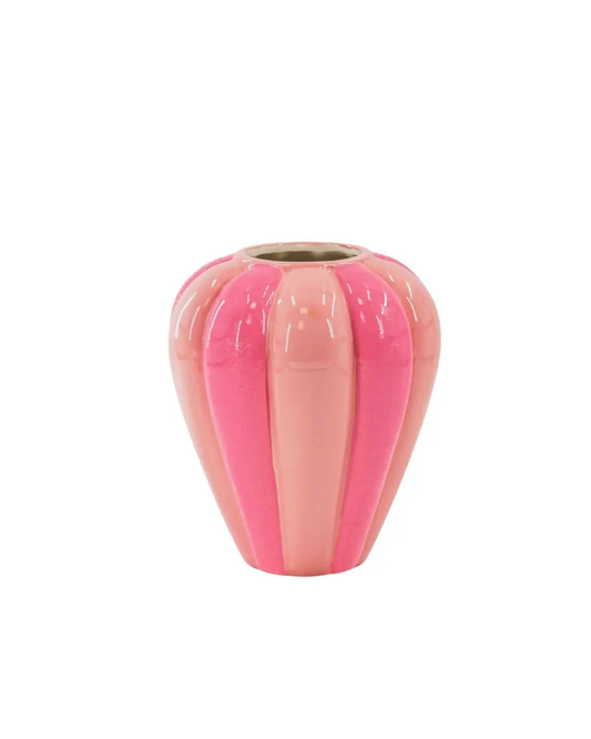Blush Swirl Ceramic Vase