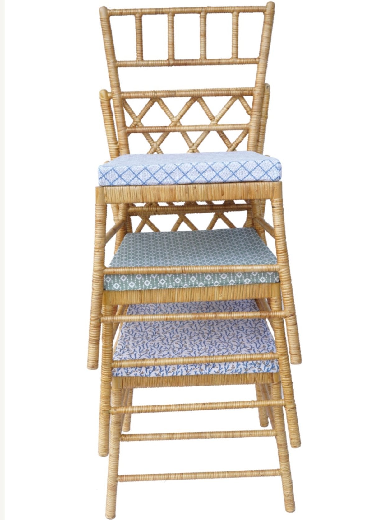 The Straight Back Wicker Dining Chair – Set of Four