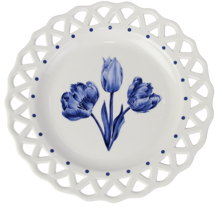 Blue Tulip Lattice Plate