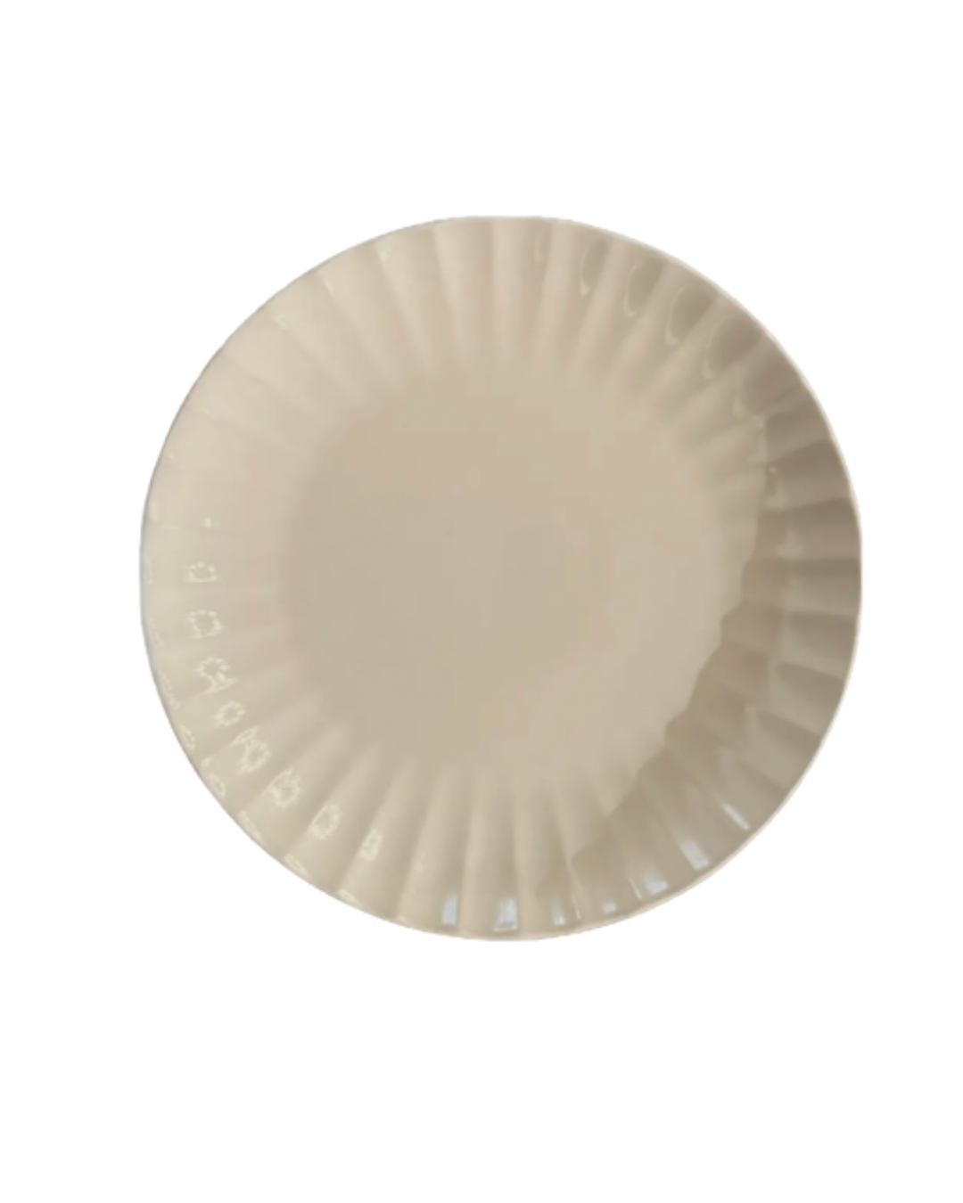 Ivory Pleat Dinner Plate – 10”