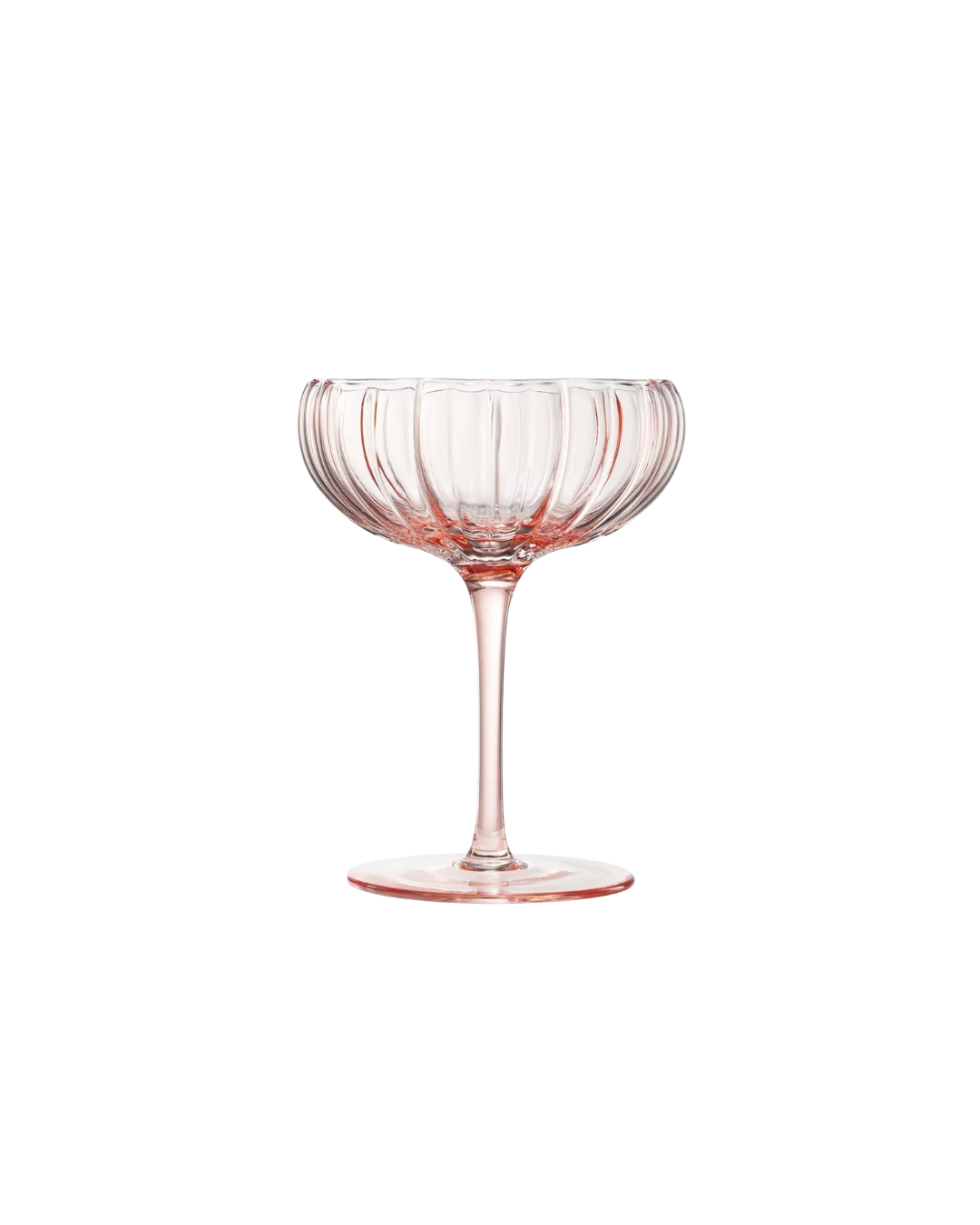 Blush Floral Coupe Glass