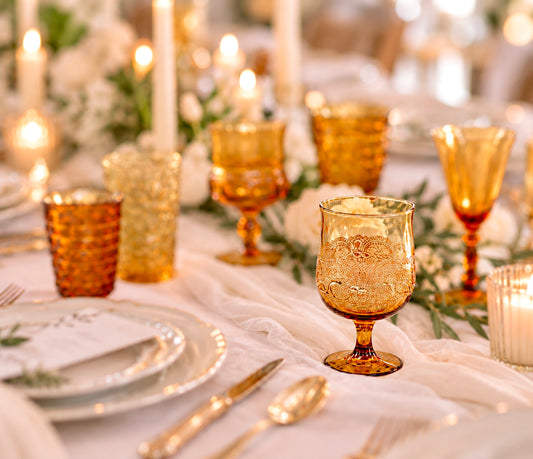 Amber Vintage Glassware Styling Collection