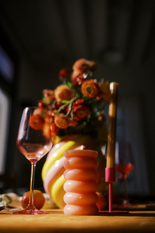 Blush Stemmed Wine Glass