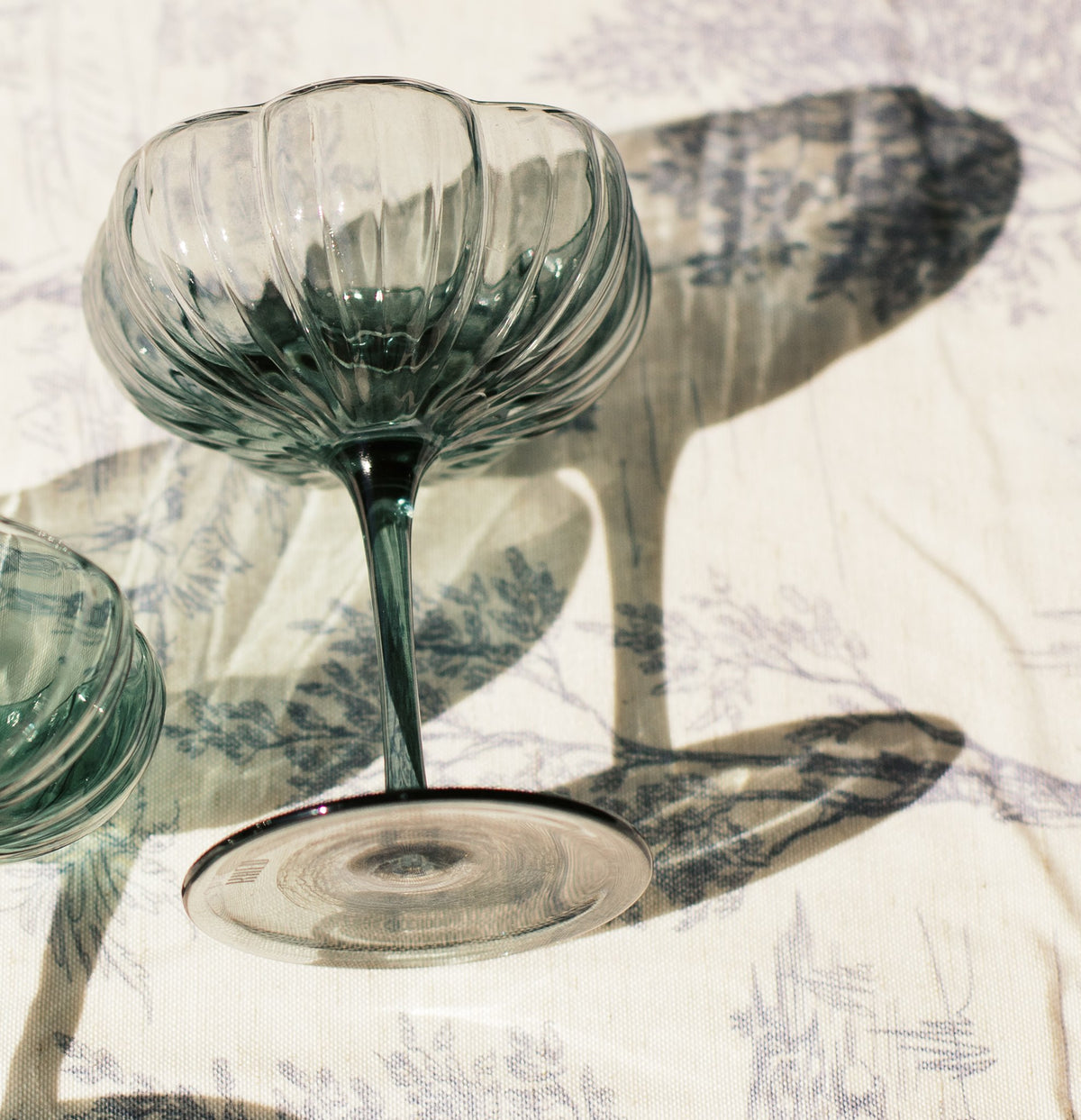 Black Fluted Coupe Glass