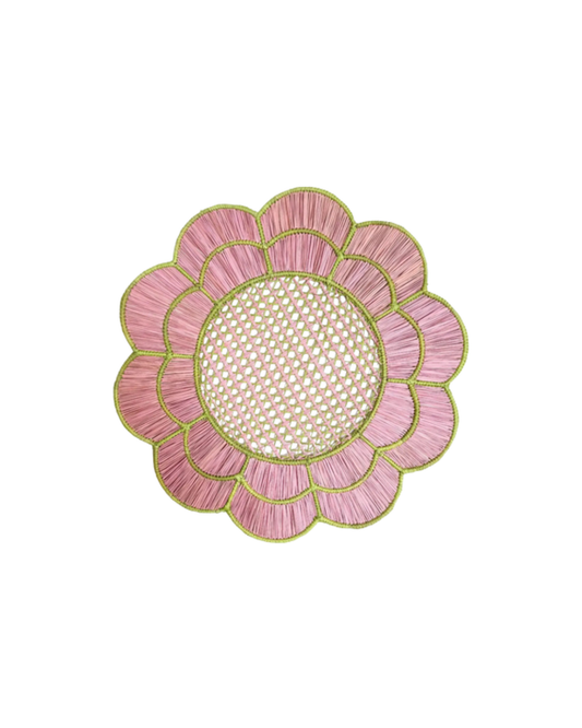 Blush Scalloped Floral Placemat