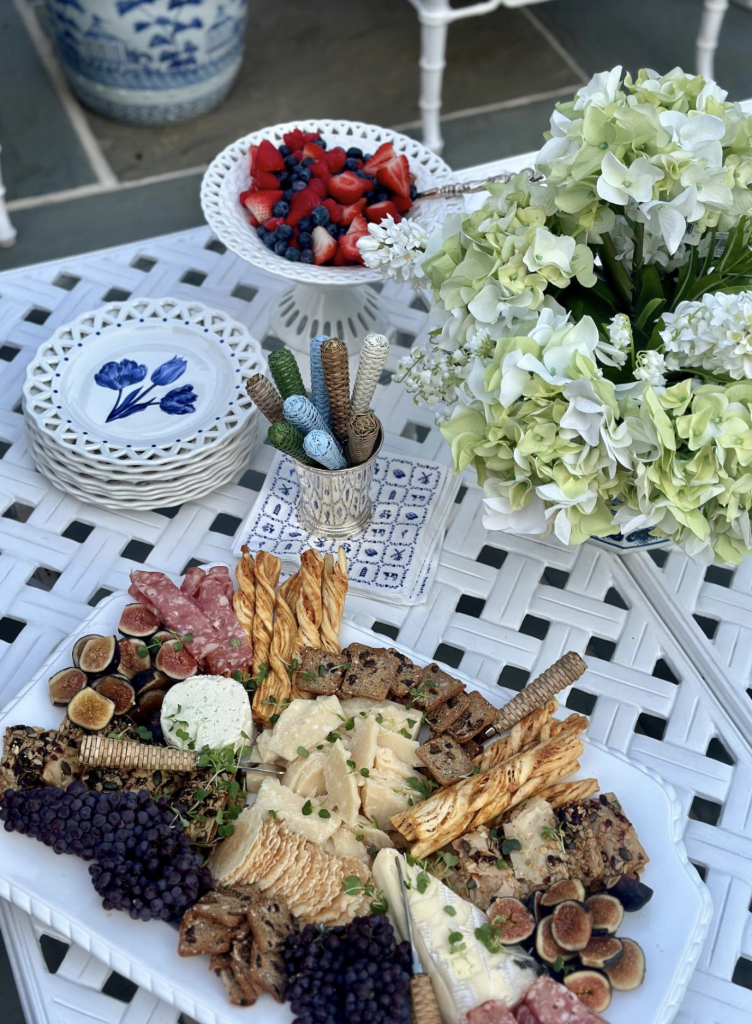 Blue Tulip Lattice Plate